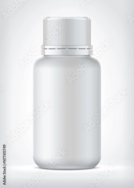Fototapeta A single bottle in the neutral background
