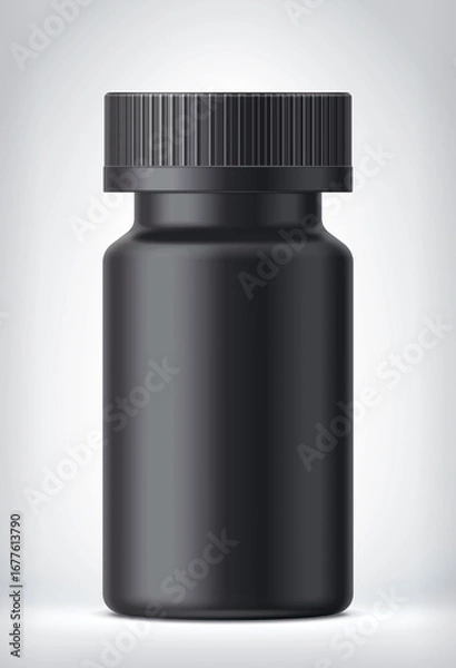 Fototapeta A single bottle in the neutral background