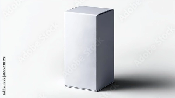 Obraz Minimalist Blank White Box on Plain Background