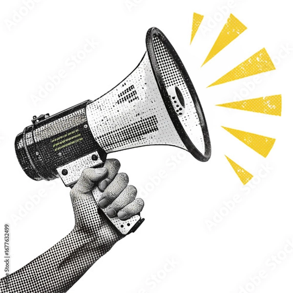 Obraz halftone megaphone