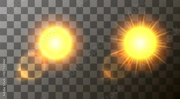 Obraz Vector modern sun set background. sunshine design.