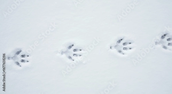 Obraz Animal tracks in snow