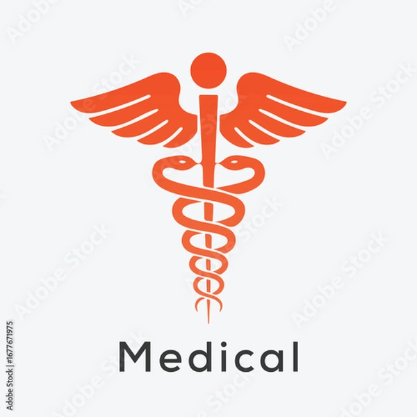 Obraz caduceus medical symbol vector