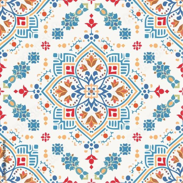 Fototapeta Modern Turkish Motif Vector Patterns – Anatolian Carpet and Tile Inspired Designs