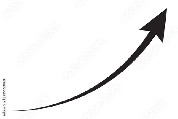 Fototapeta curved arrow right direction vector sign . isolated transparent. EPS 10