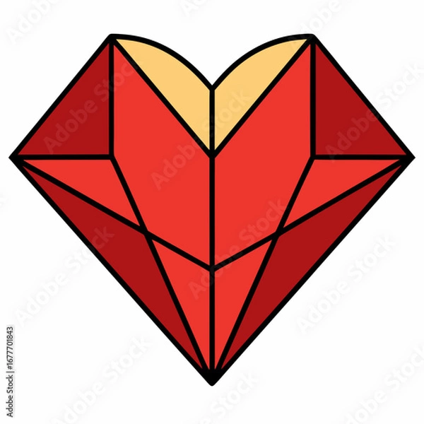 Obraz abstract red heart