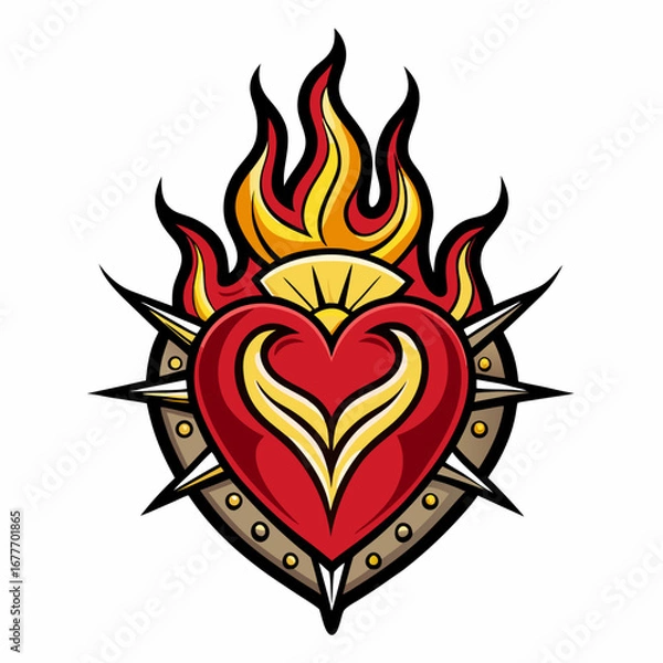 Obraz heart with fire