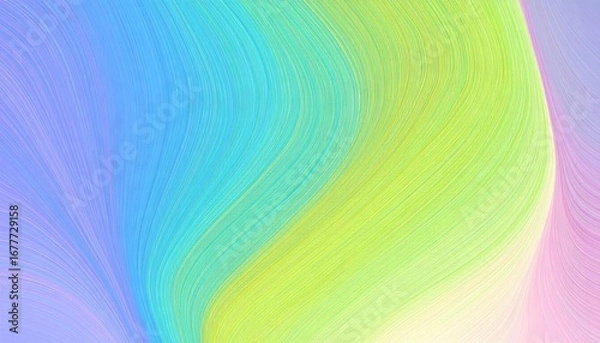 Obraz A vibrant, flowing design featuring soft, pastel hues and textured lines.