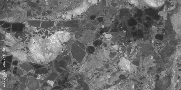 Obraz dark breccia marble high resulation texture 