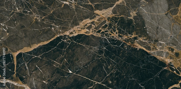 Obraz dark breccia marble high resulation texture 
