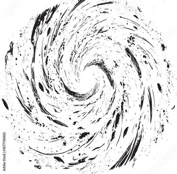 Fototapeta Circular starburst explosion texture. Distressed uneven grunge background. Abstract vector illustration. Overlay to create interesting effect and depth. Isolated on white background.EPS10.