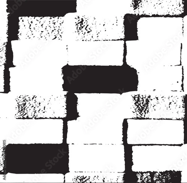 Fototapeta Rough black and white texture vector. Distressed overlay texture. Grunge background. Abstract textured effect. Vector Illustration. Black isolated on white background. EPS10.
