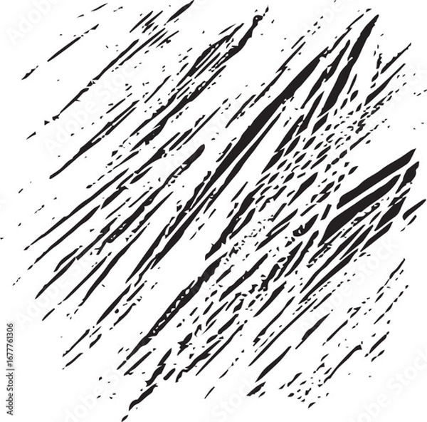 Fototapeta Vector brush stroke texture. Distressed uneven grunge background. Abstract distressed vector illustration. Overlay over any design to create interesting effect. Black isolated on white. EPS10