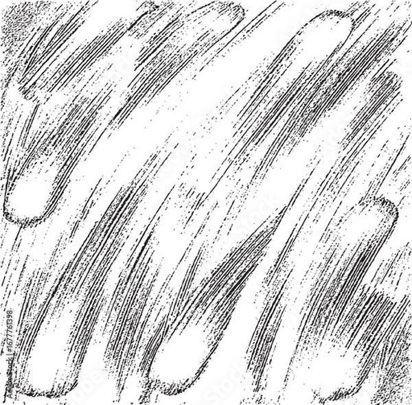 Fototapeta Vector brush stroke texture. Distressed uneven grunge background. Abstract distressed vector illustration. Overlay over any design to create interesting effect. Black isolated on white. EPS10