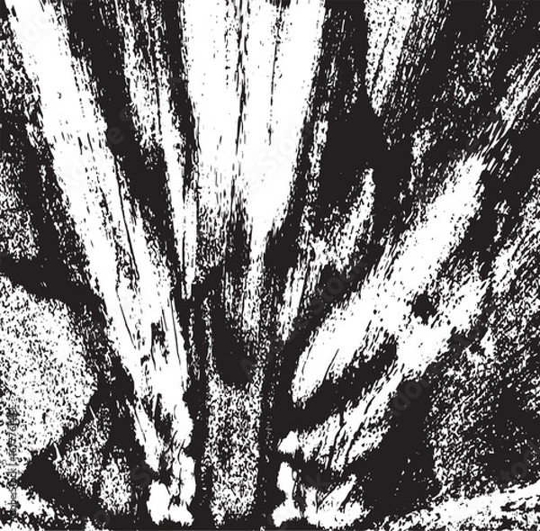 Fototapeta Vector brush stroke texture. Distressed uneven grunge background. Abstract distressed vector illustration. Overlay over any design to create interesting effect. Black isolated on white. EPS10