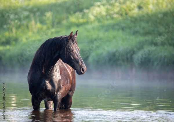 Obraz horse in the water