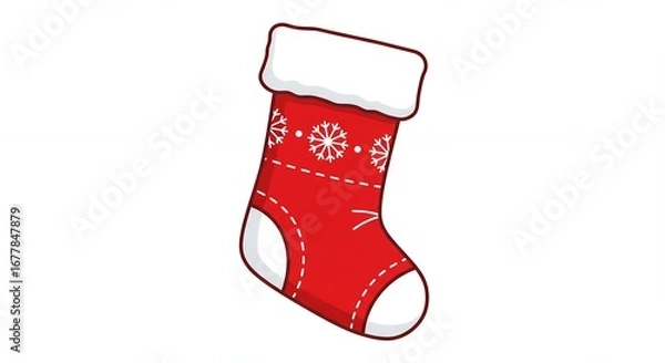 Obraz Christmas stocking design illustration