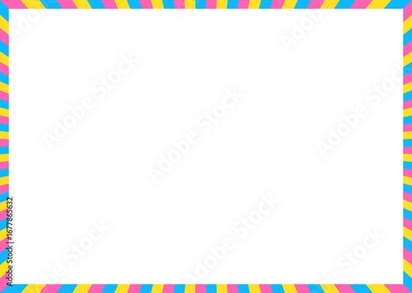 Fototapeta ストライプ柄のフレーム、縞模様、背景
