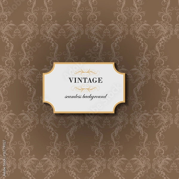 Obraz Vintage seamless background. Vector