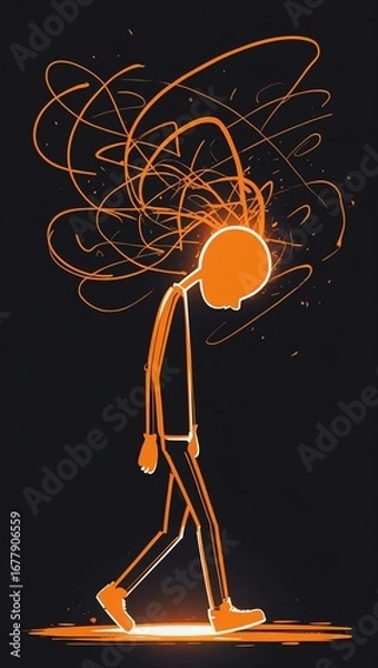 Fototapeta illustration of a man with a microphone