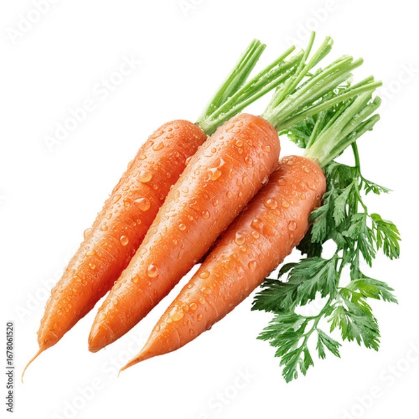 Fototapeta bunch of carrots isolated on transparent background