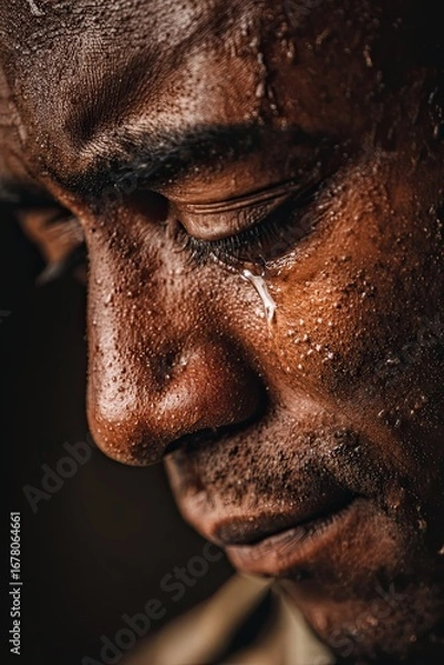 Obraz army soldier crying emotional dramatic close up