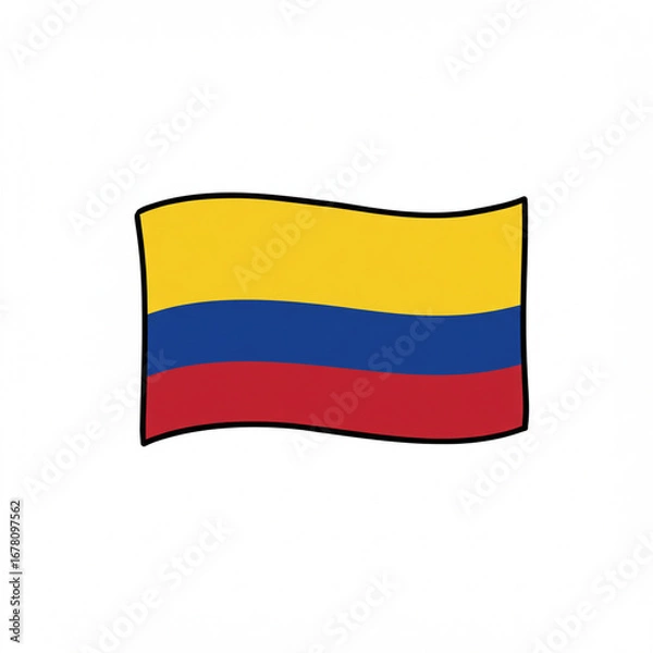 Obraz Colombia Flag Illustration 