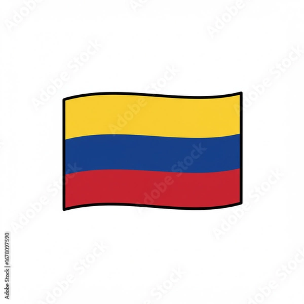 Obraz Colombia Flag Illustration 