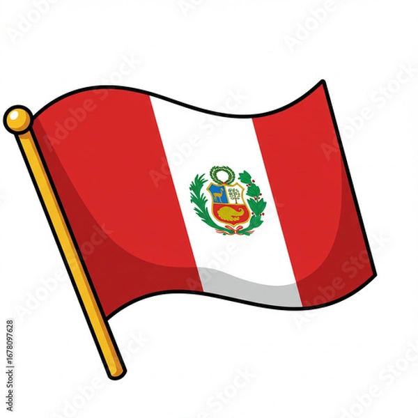 Obraz Peru Flag illustration 