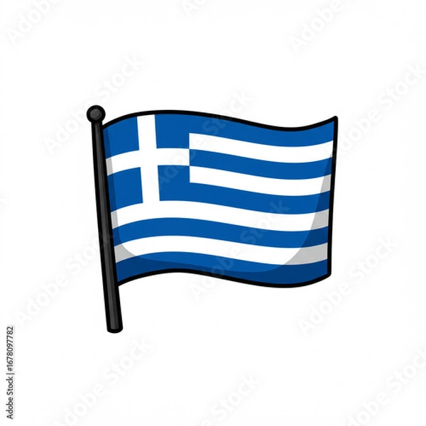 Obraz Greece Flag illustration