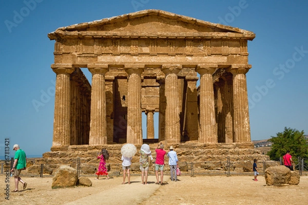 Fototapeta Agrigento, Italy - Valley of the Temples is an archaeological site in Sicily, southern Italy. The area is included in the UNESCO World Heritage Site list.