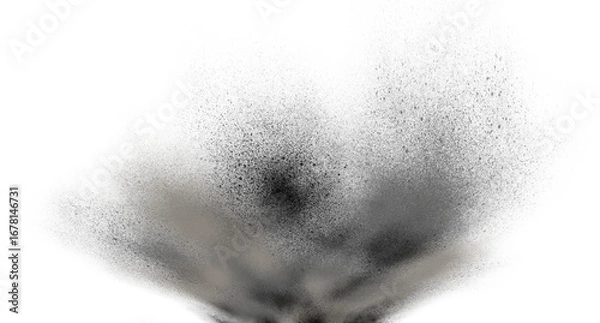Fototapeta Dynamic Dust and Fire Spark Explosion Illustration