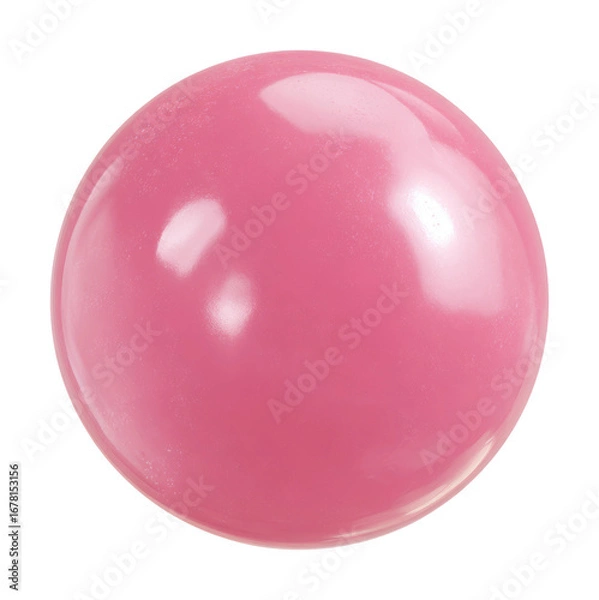 Fototapeta Bouncing pink ball play area fun isolated on transparent background