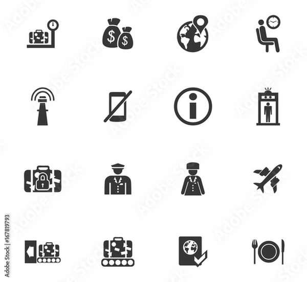 Fototapeta Travel icons set