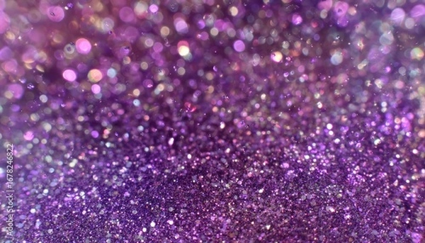 Obraz Vibrant purple glitter bokeh