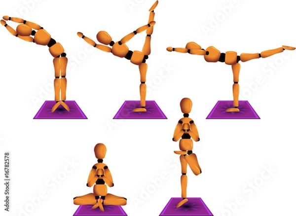 Fototapeta Yoga postures