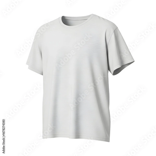 Obraz Classic white t shirt a versatile wardrobe essential for everyday wear and comfort.