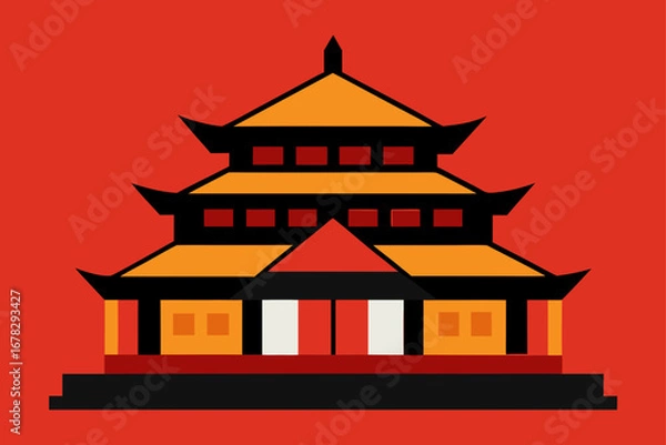 Obraz samurai residence japan