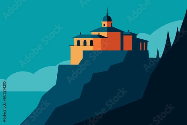 Obraz cliffside monastery