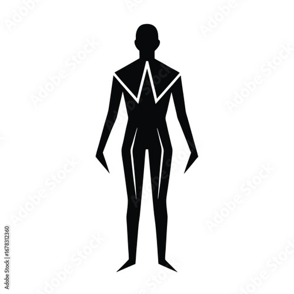 Fototapeta Geometric abstract human figure