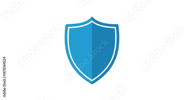 Fototapeta Aegis illustration symbolizes security protection assurance and cybersecurity solution with modern style for business technology or web design