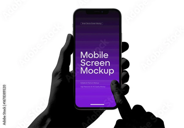 Fototapeta Mobile Phone Screen Mockup with Generative AI