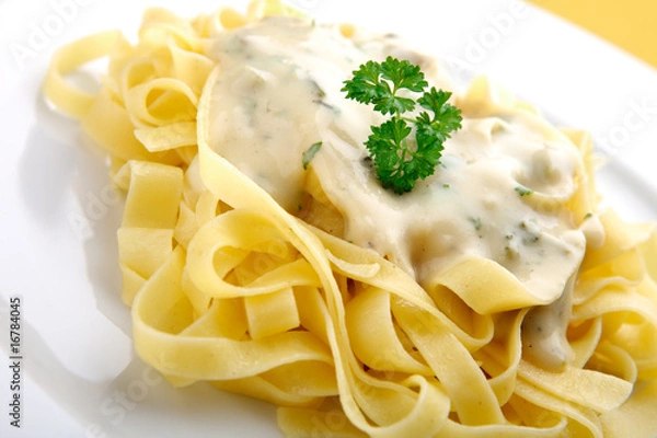Obraz pasta with cheese sauce