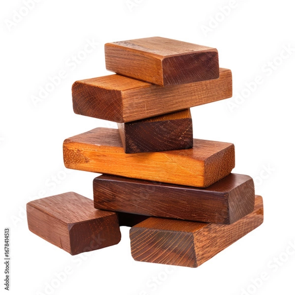 Obraz Stacked wooden blocks (1)