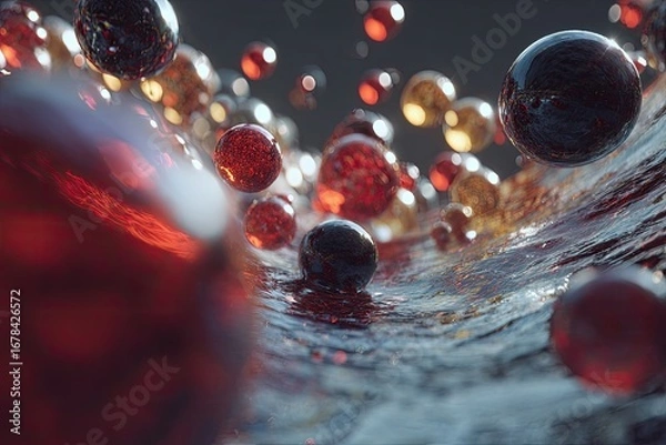 Obraz Abstract spheres in motion (3)