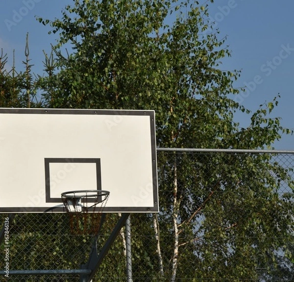 Fototapeta kosz do gry w koszykowke