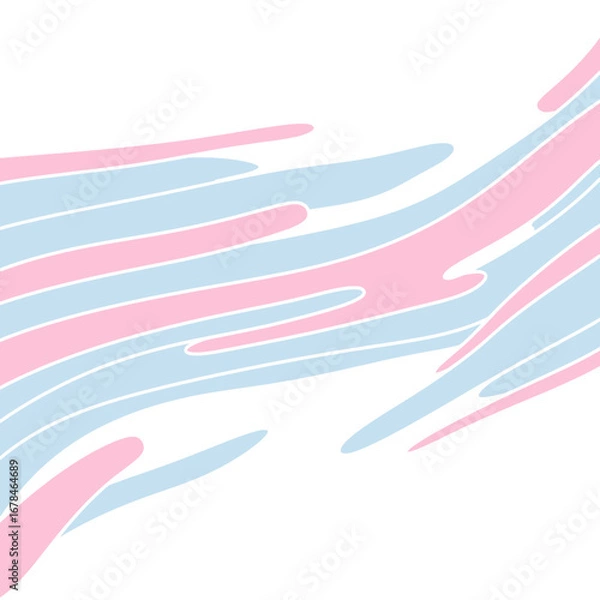 Fototapeta Abstract Wave Pattern with Pink and Blue Stripes on White Background Graphic Resource