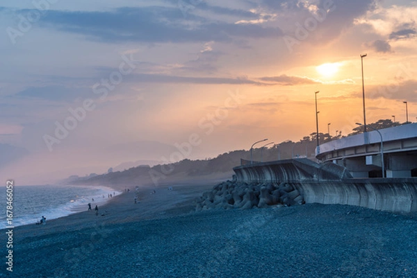 Fototapeta 神奈川県大磯海岸の風景