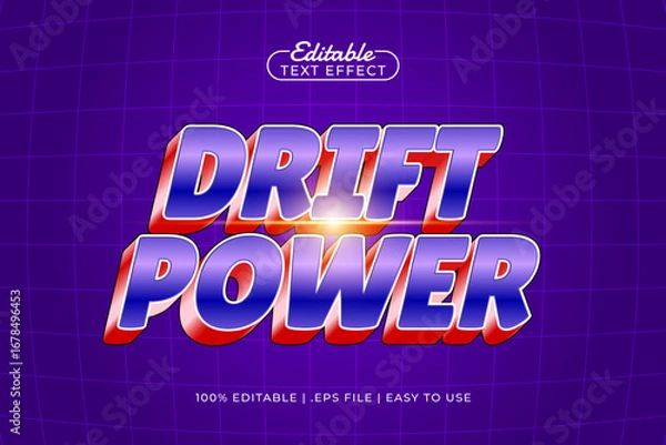 Obraz drift power editable text effect with a race and speed text style