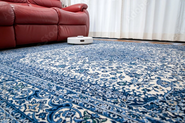 Fototapeta 家事支援ロボット、自動掃除ロボット、人間に代わり居室の隅々まで自動的に掃除してくれる掃除ロボット